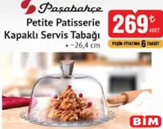 PAŞABAHÇE PETİTE  PATİSSERİE KAPAKLI SERVİS TABAĞI 26,4 CM